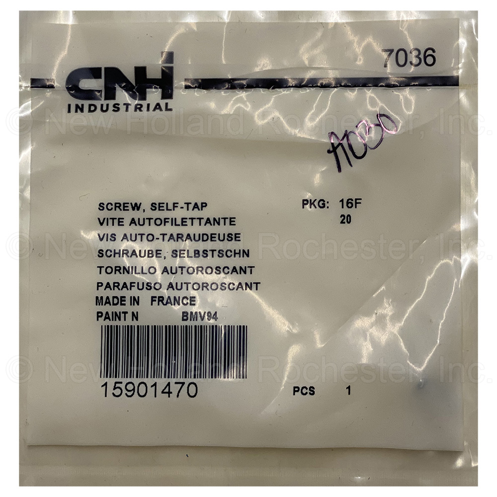 New Holland Self-Tap Screw Part # 15901470 - Image 2