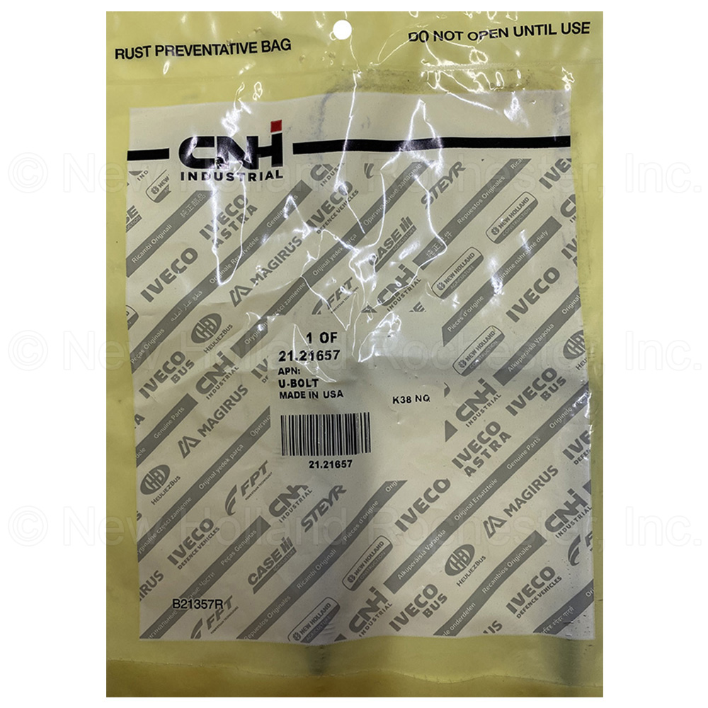 New Holland U-Bolt Part # 21.21657 - Image 2