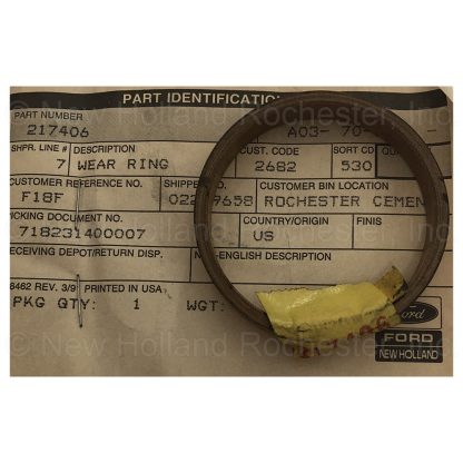 New Holland Ring Part # 217406