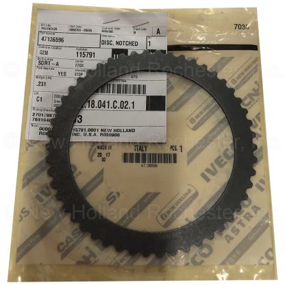 New Holland Notched Disc Part # 47136596