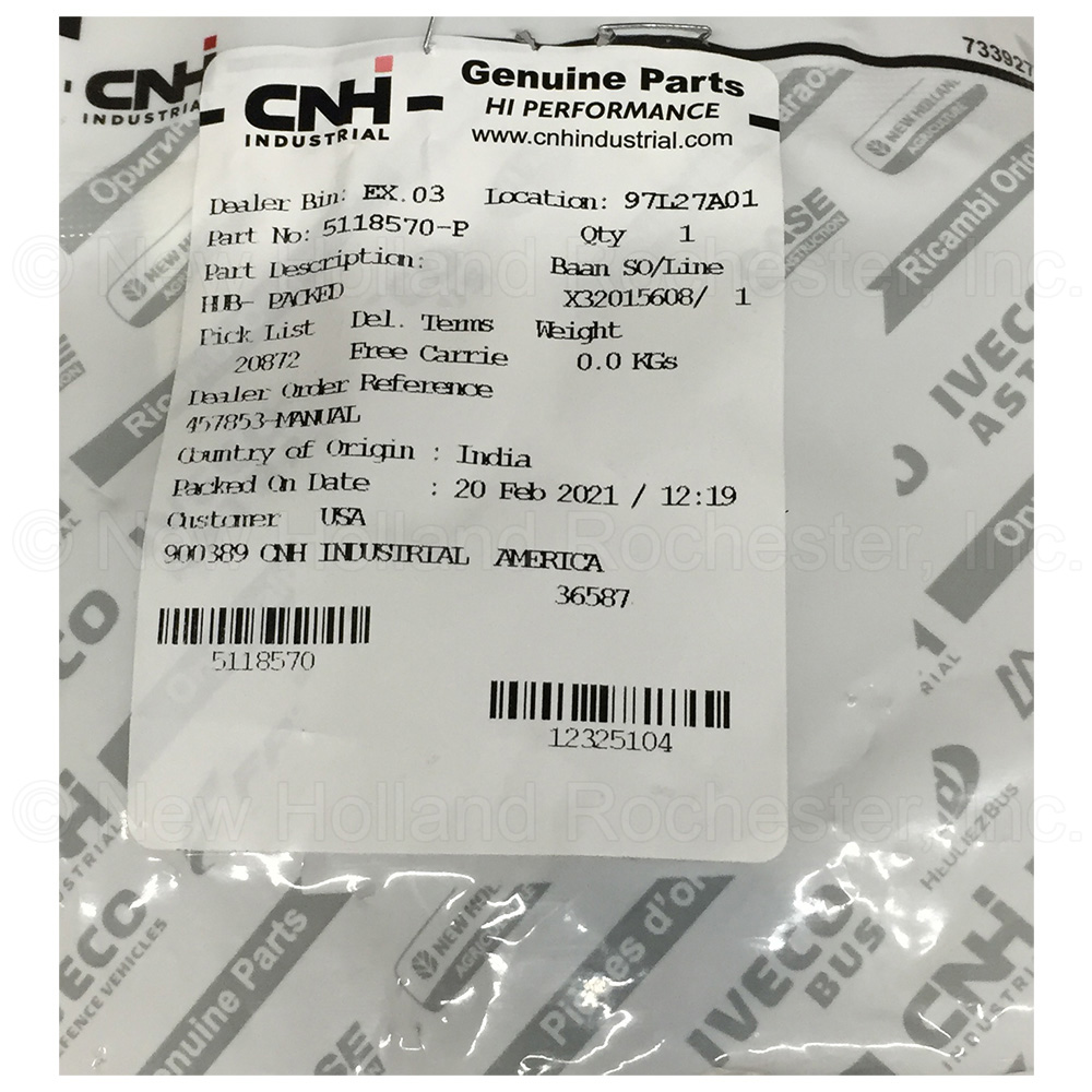 New Holland Hub Part # 5118570 - Image 2