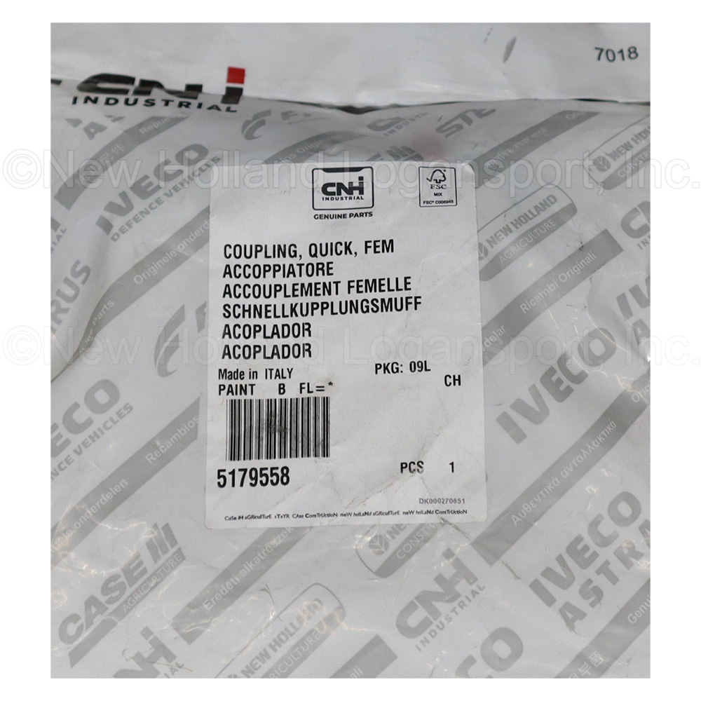 New Holland Quick Coupling Part # 5179558 - Image 2