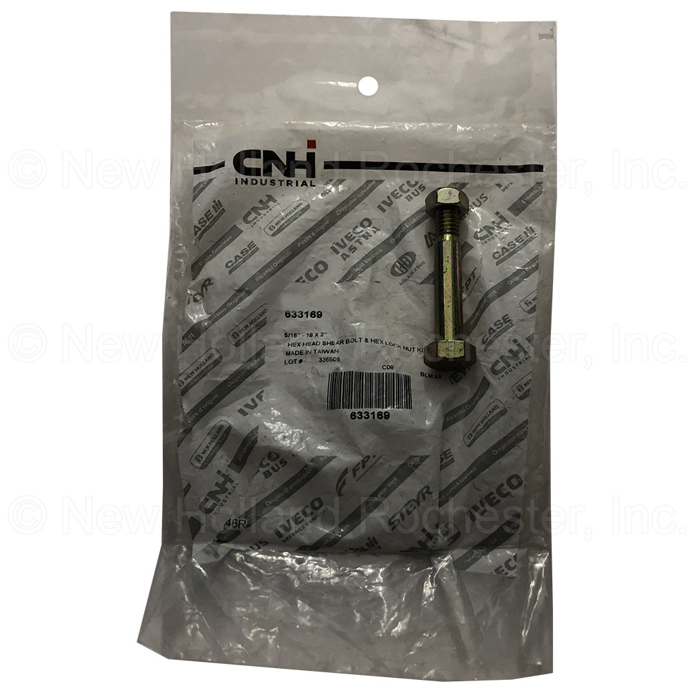 New Holland 5/16"-18 x 2" Shear Bolt w/ Lock Nut Part # 633169
