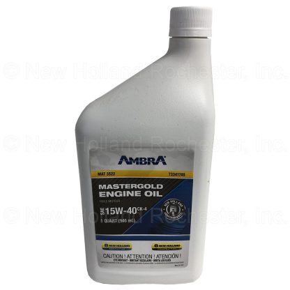 New Holland 15W40 MasterGold Engine Oil 1 Qt Part # 73341749