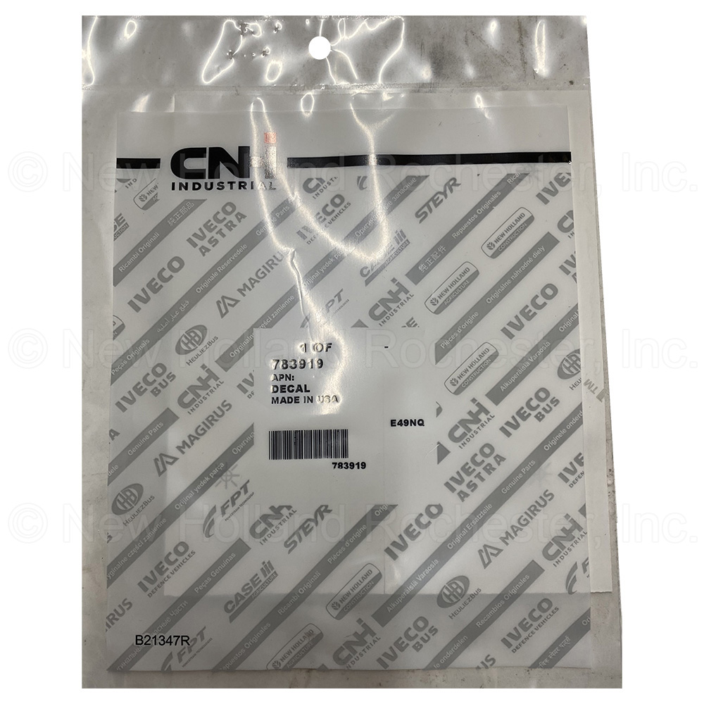 New Holland Decal Part # 783919 - Image 2