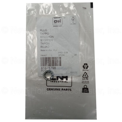 New Holland Plug Part # 81875798