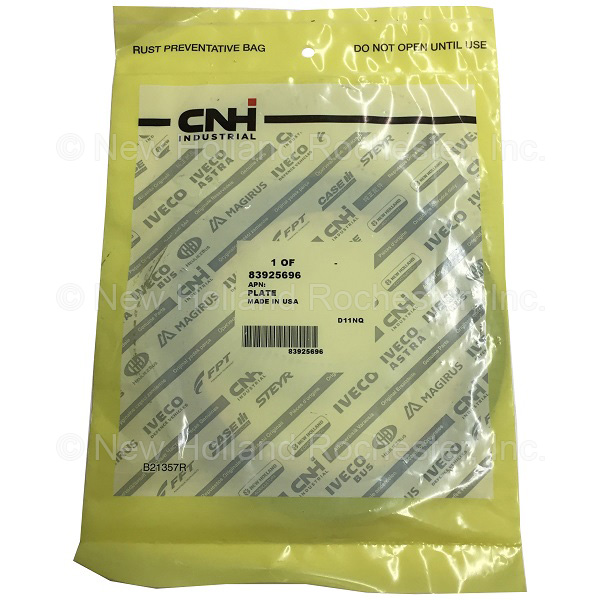 New Holland Plate Part # 83925696 - Image 2