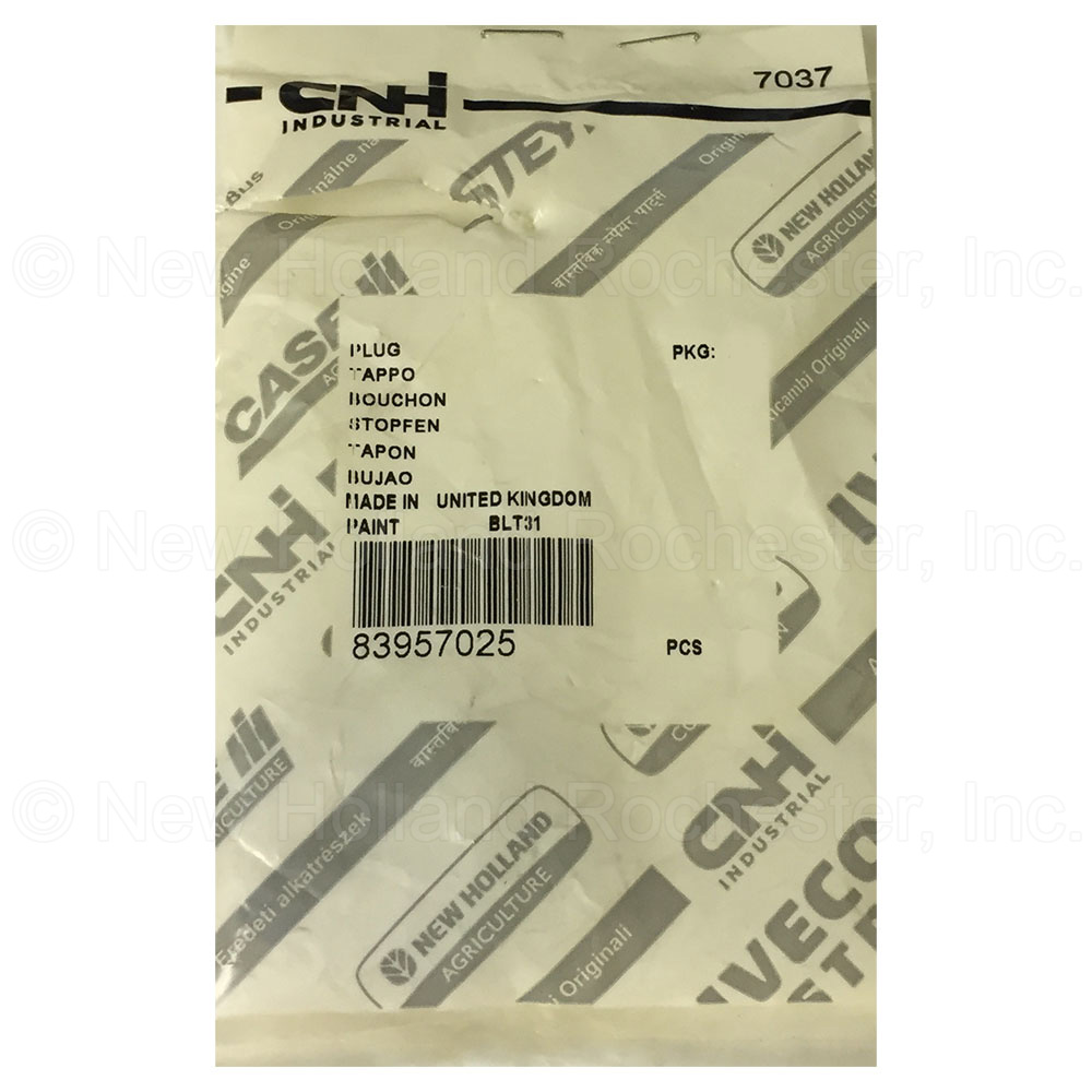 New Holland Plug Part # 83957025 - Image 3