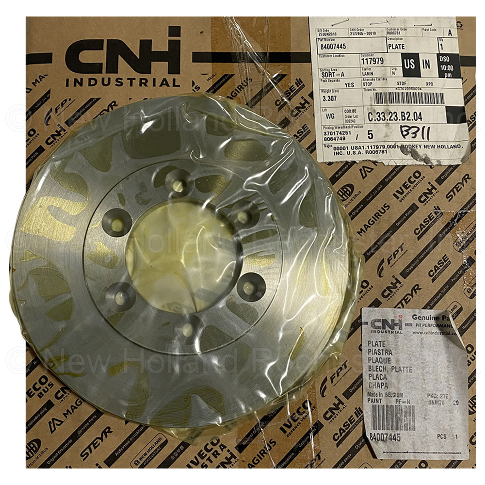 New Holland Plate Part # 84007445