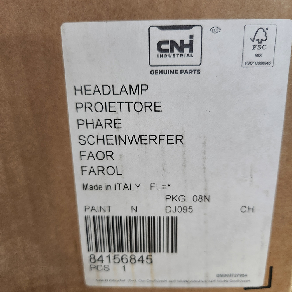 New Holland LH Headlamp Part # 84156845 - Image 7