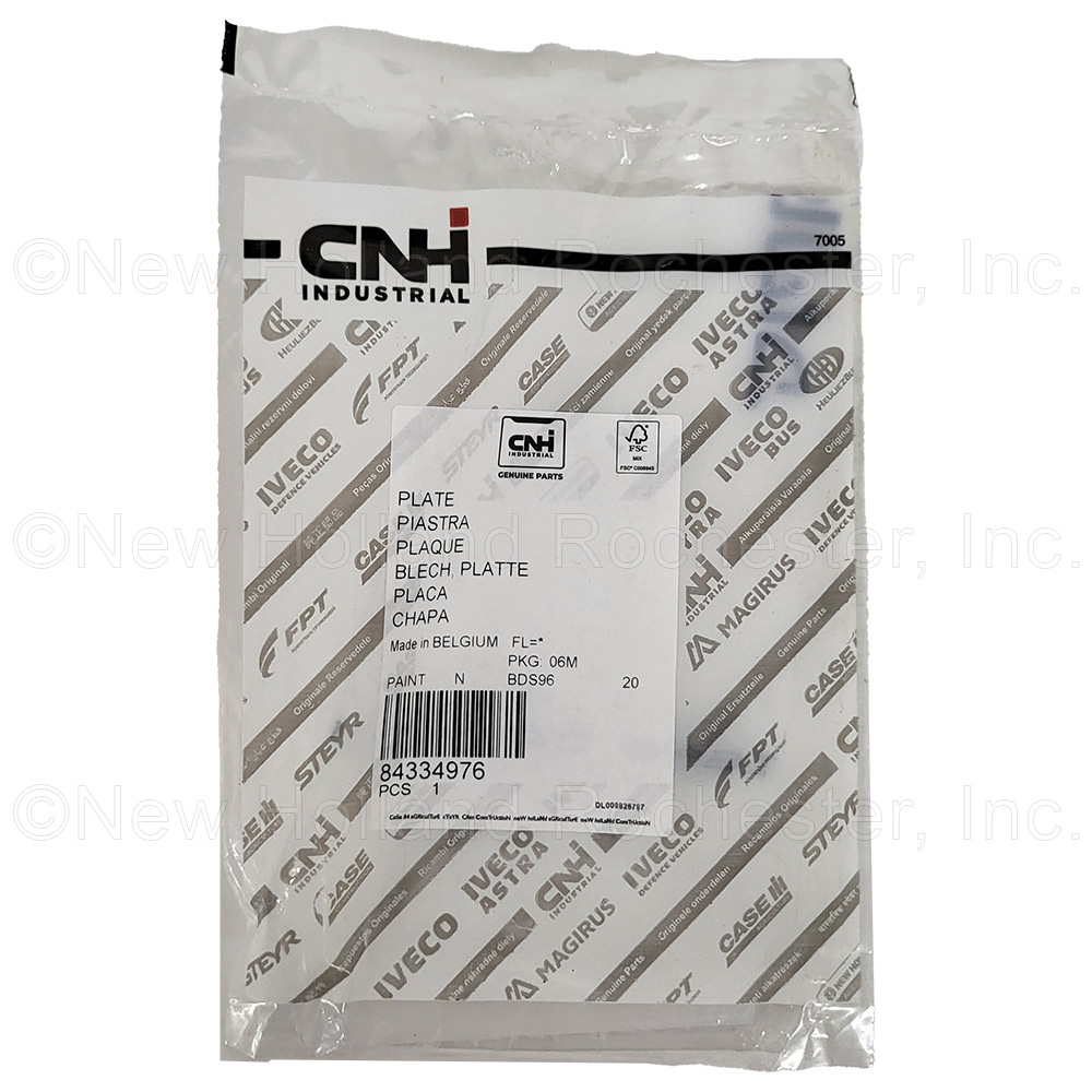 New Holland Plate Part # 84334976 - Image 3