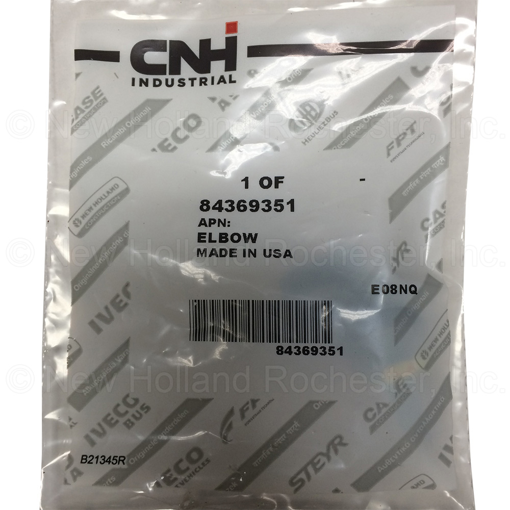 New Holland 90-Degree Elbow Part # 84369351 - Image 2