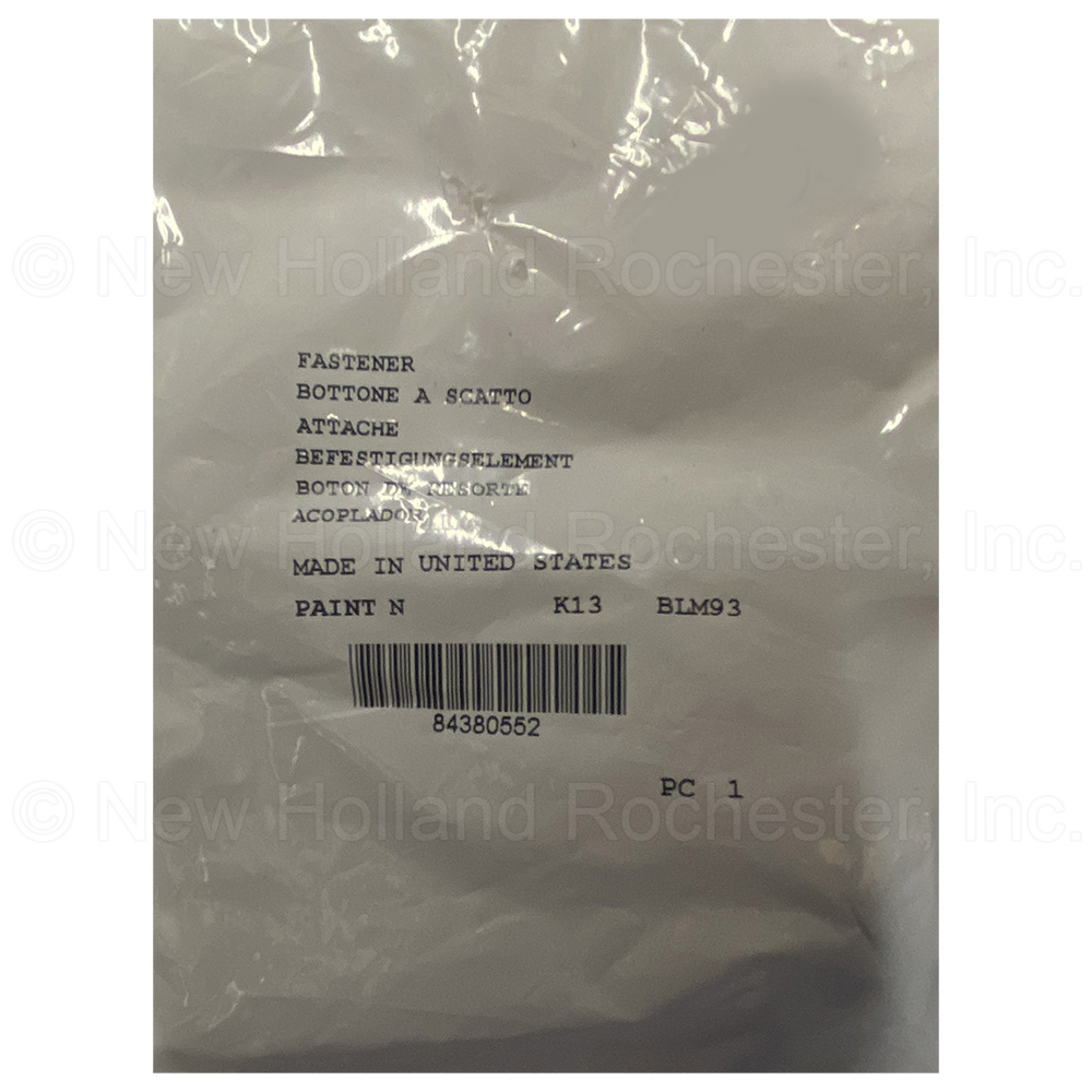 New Holland Fastener Part # 84380552 - Image 2