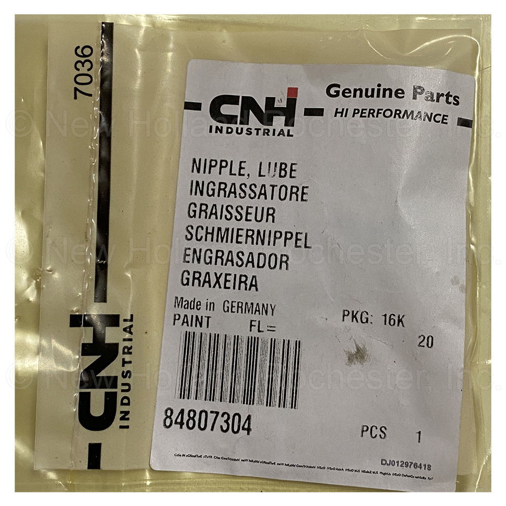 New Holland Lube Nipple Part # 84807304 - Image 2