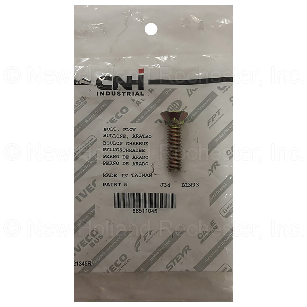 New Holland #3 5/16''-18 x 1-1/4'' GR5 Plow Bolt Part # 86511045