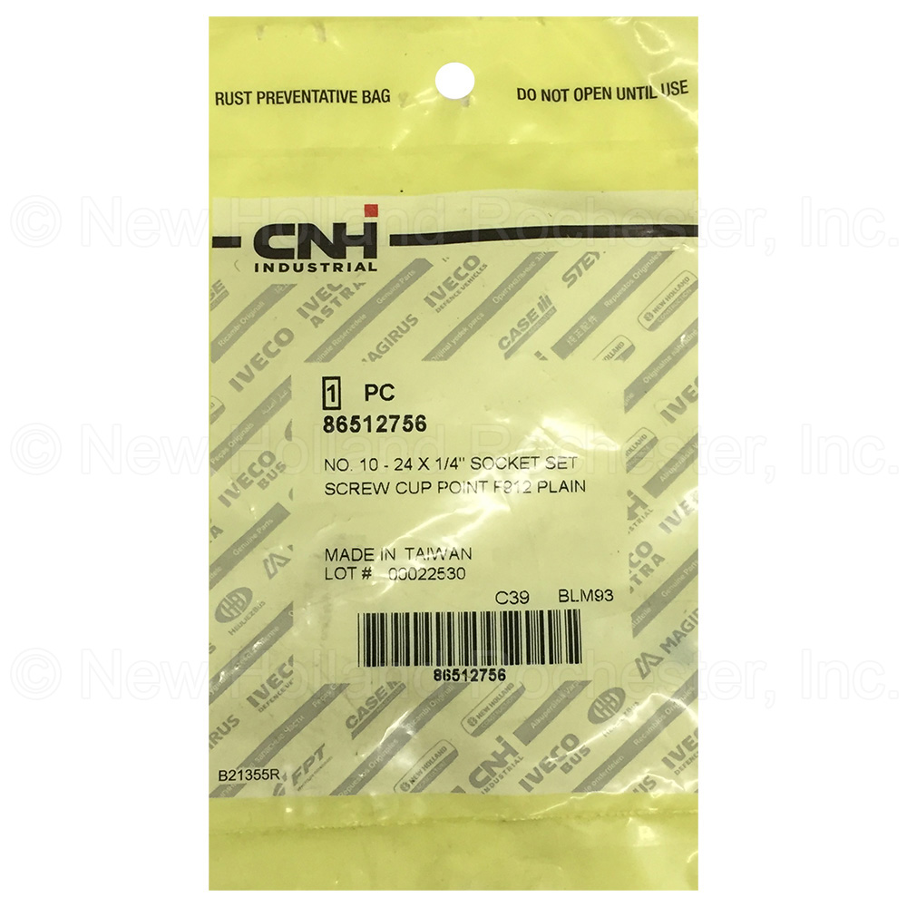 New Holland Set Screw Part # 86512756 - Image 2