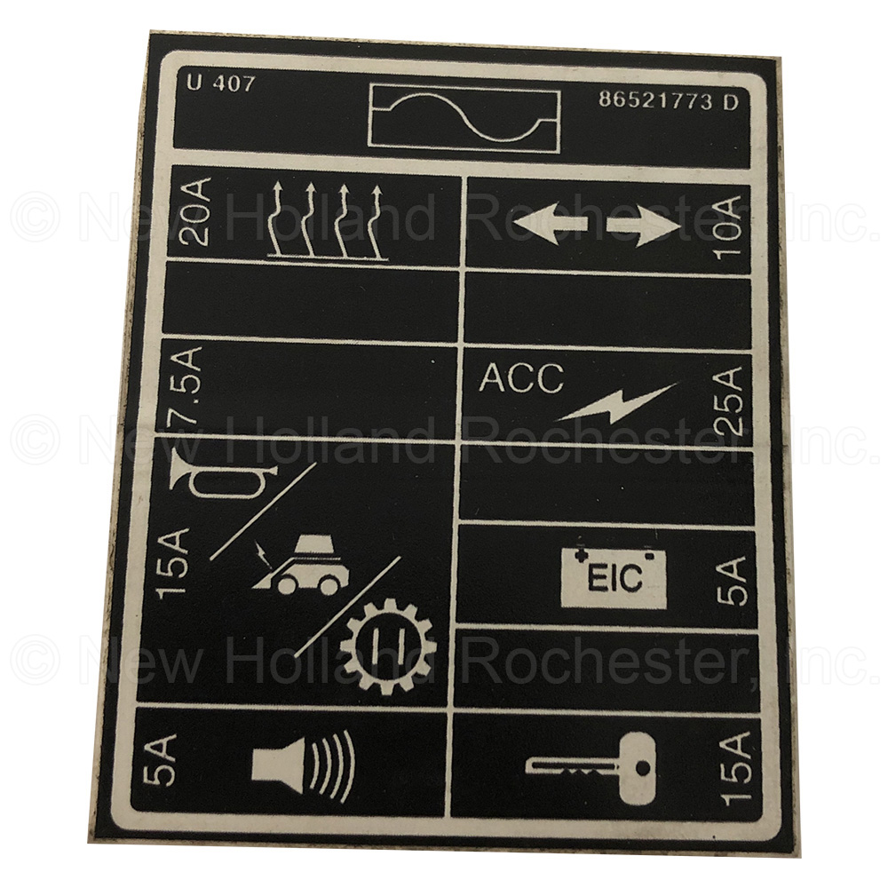 New Holland Decal Part # 86521773