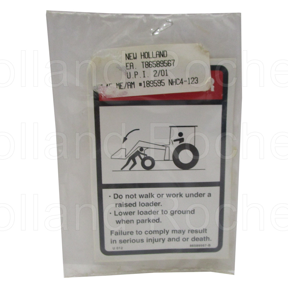 New Holland Decal Part # 86589567