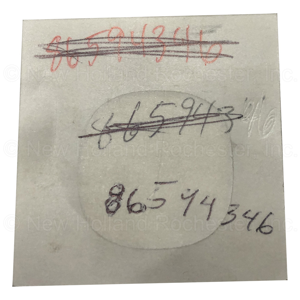 New Holland Decal Part # 86594346 - Image 2