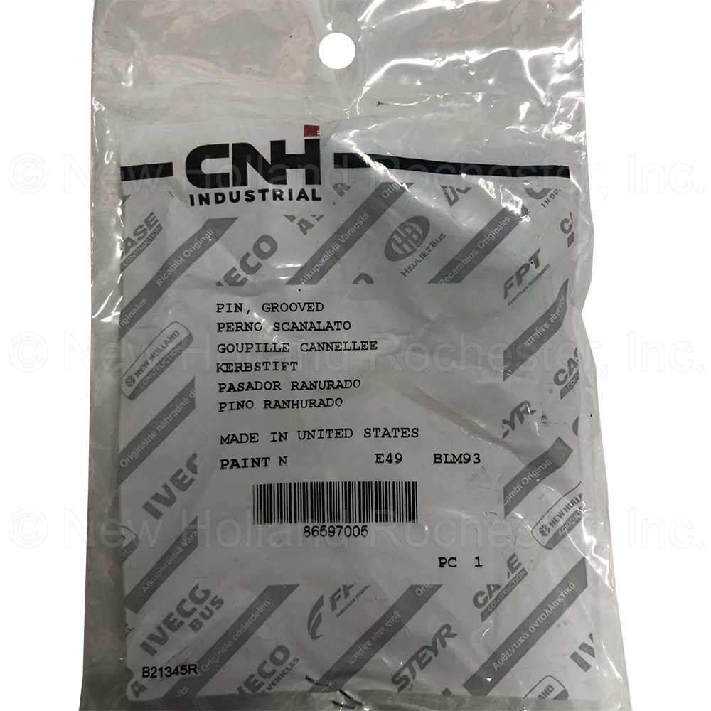 New Holland Grooved Pin Part # 86597005 - Image 3