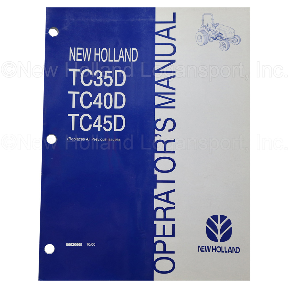 New Holland Operator's Manual Part # 86620669