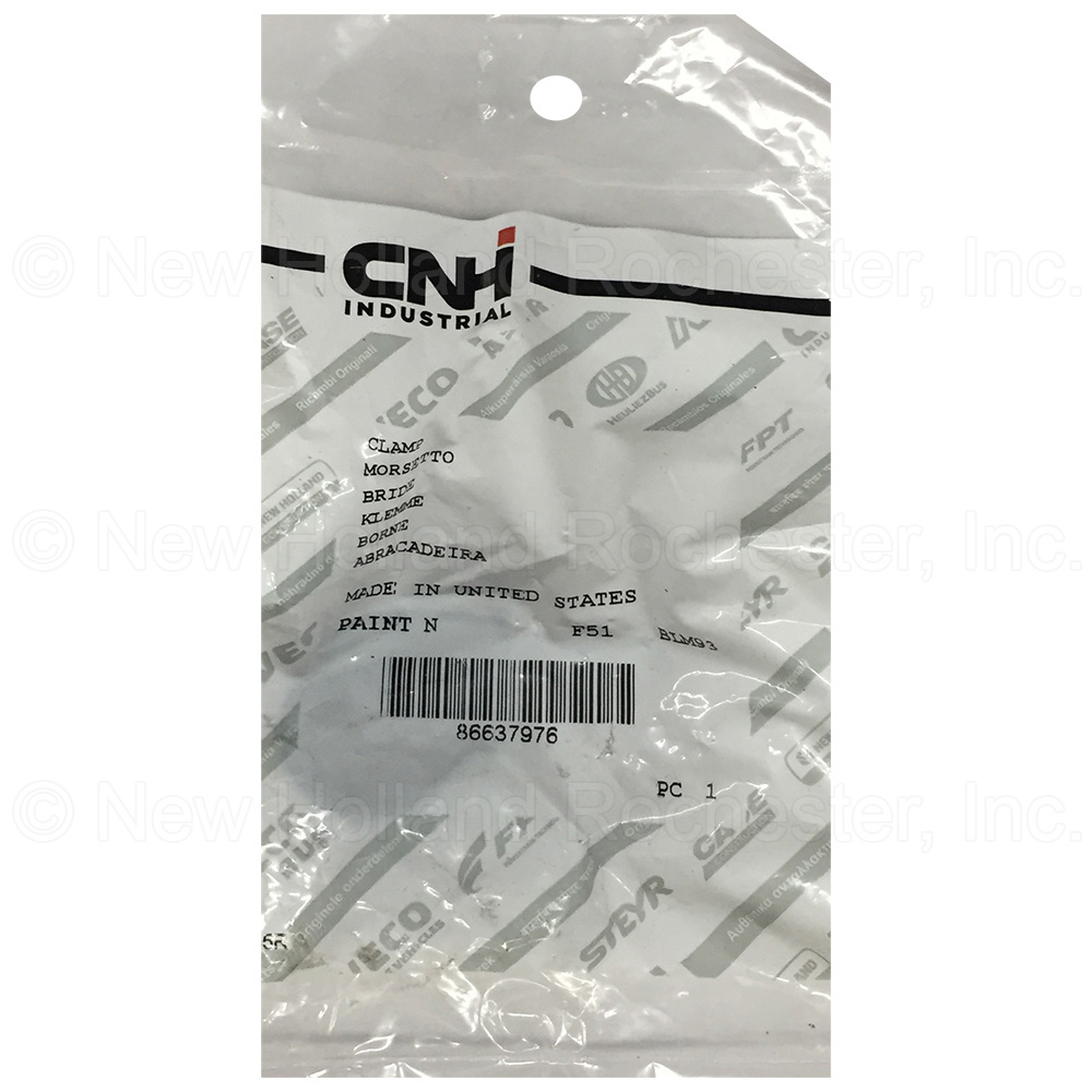 New Holland Clamp Part # 86637976 - Image 2