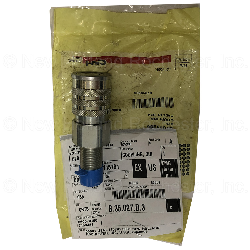 New Holland Coupling Part # 87019286