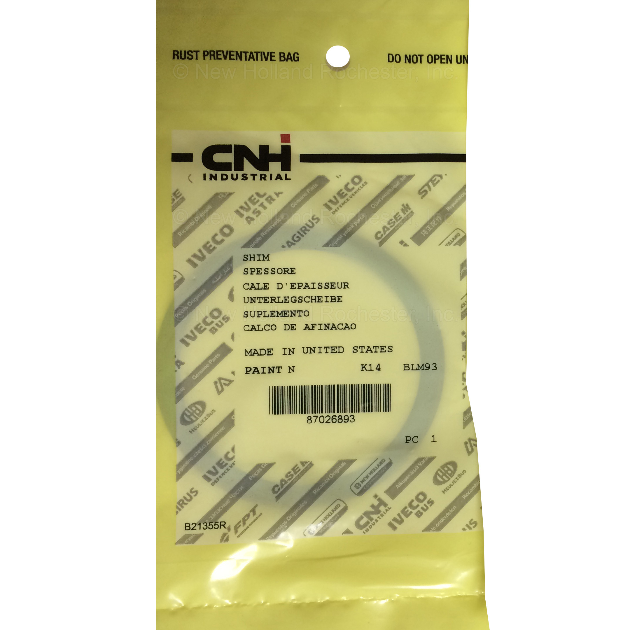 New Holland Shim Part # 87026893 - Image 3