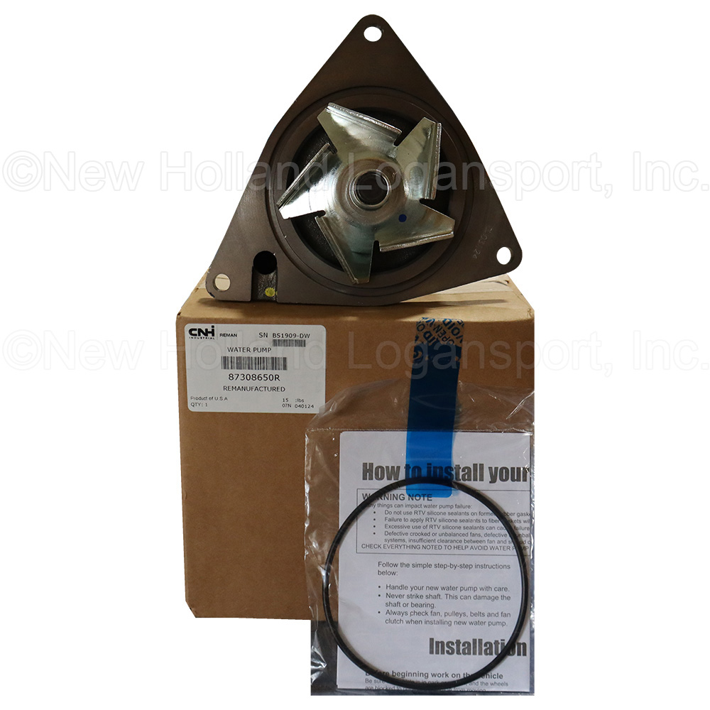 New Holland Reman Water Pump Part # 87308650R