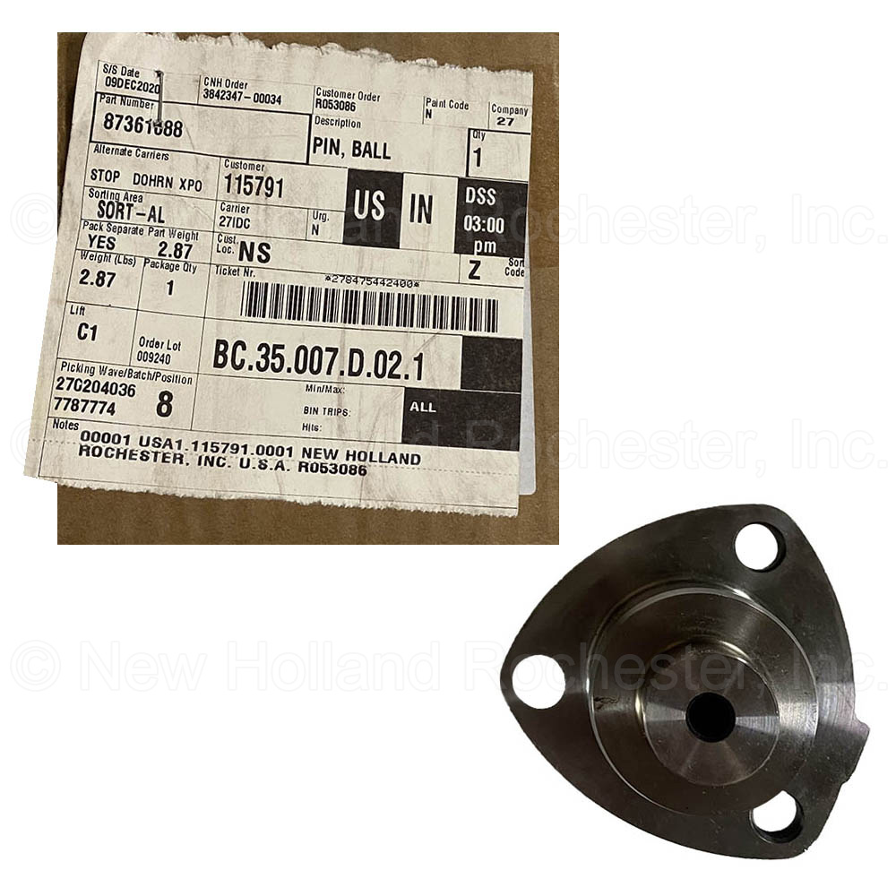 New Holland Ball Pin Part # 87361688 - Image 2