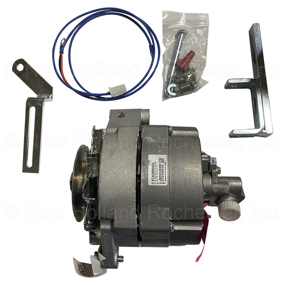 New Holland Reman Alternator with Tach Drive Part # 87406904R