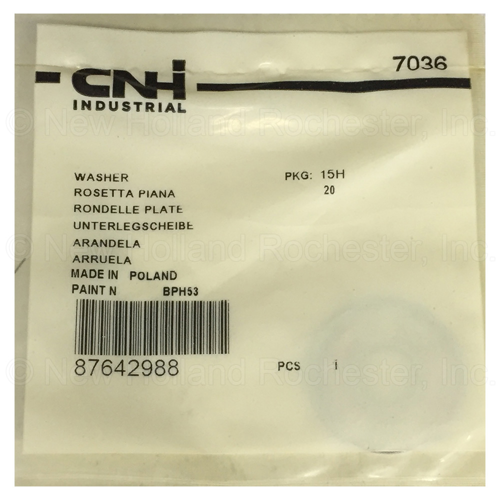 New Holland Washer Part # 87642988 - Image 2