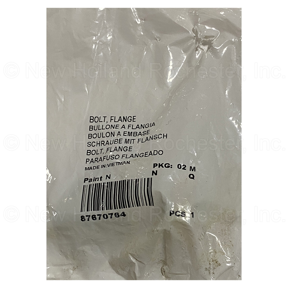 New Holland Bolt Part # 87670764 - Image 2