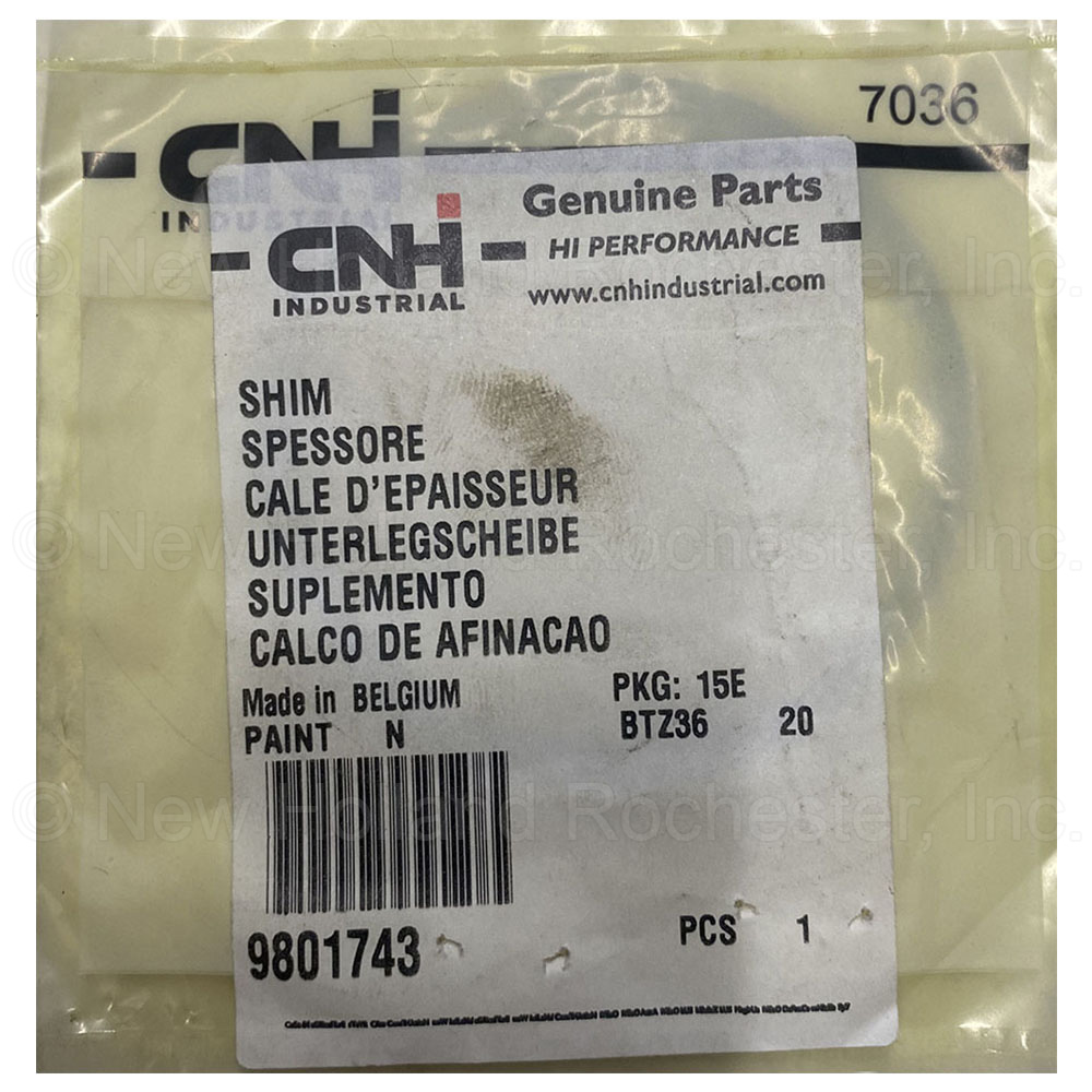 New Holland Shim Part # 9801743 - Image 2