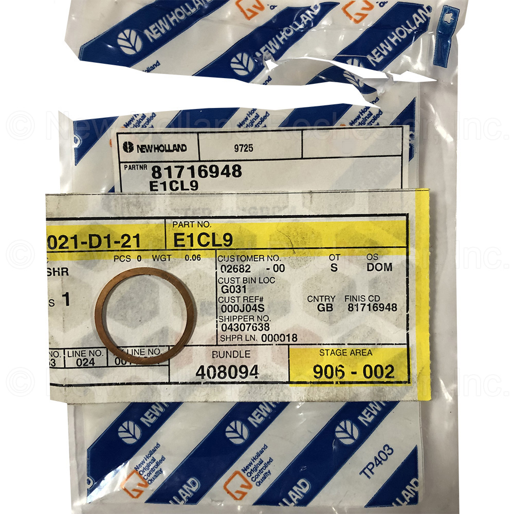 New Holland Washer Part # E1CL9