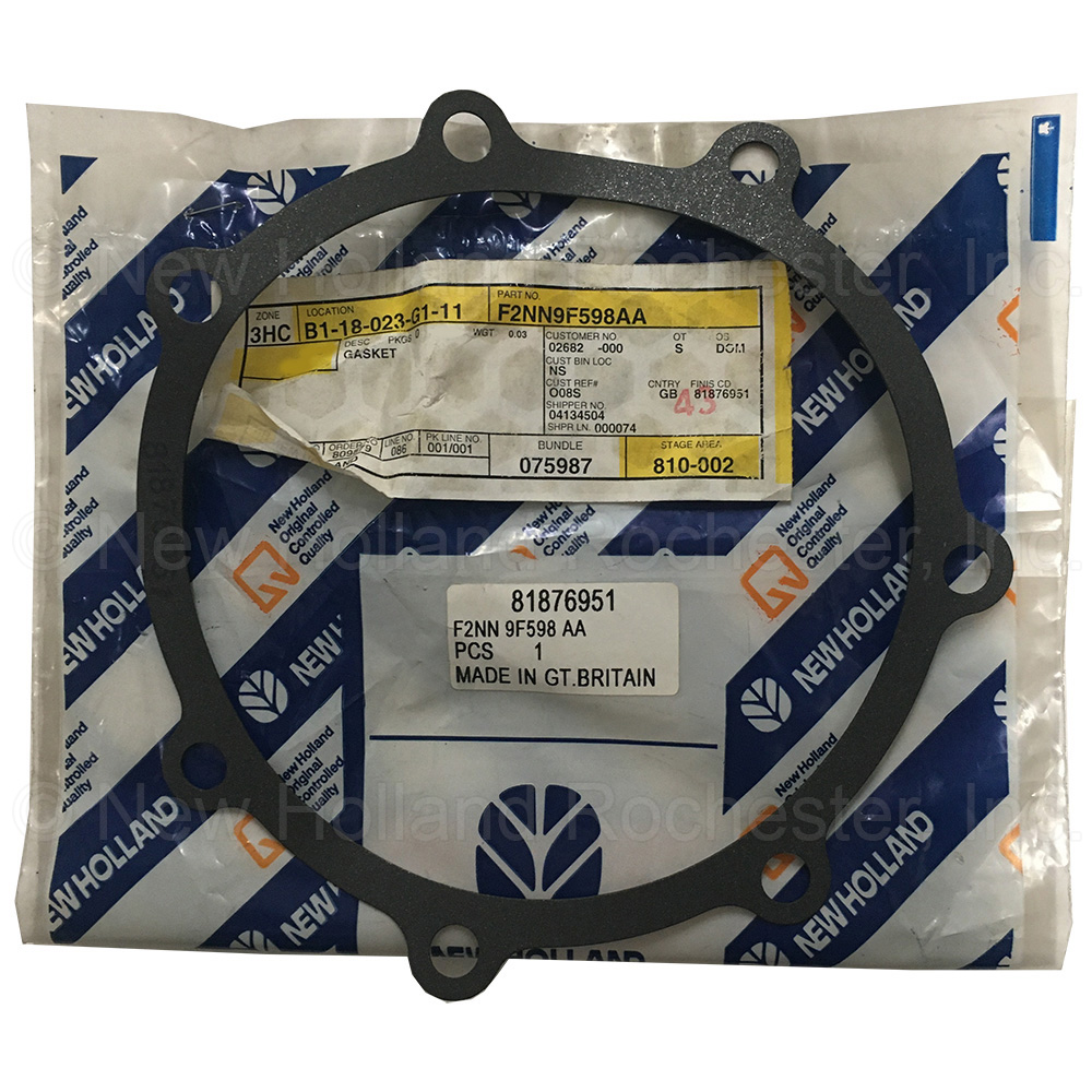 New Holland Gasket Part # F2NN9F598AA