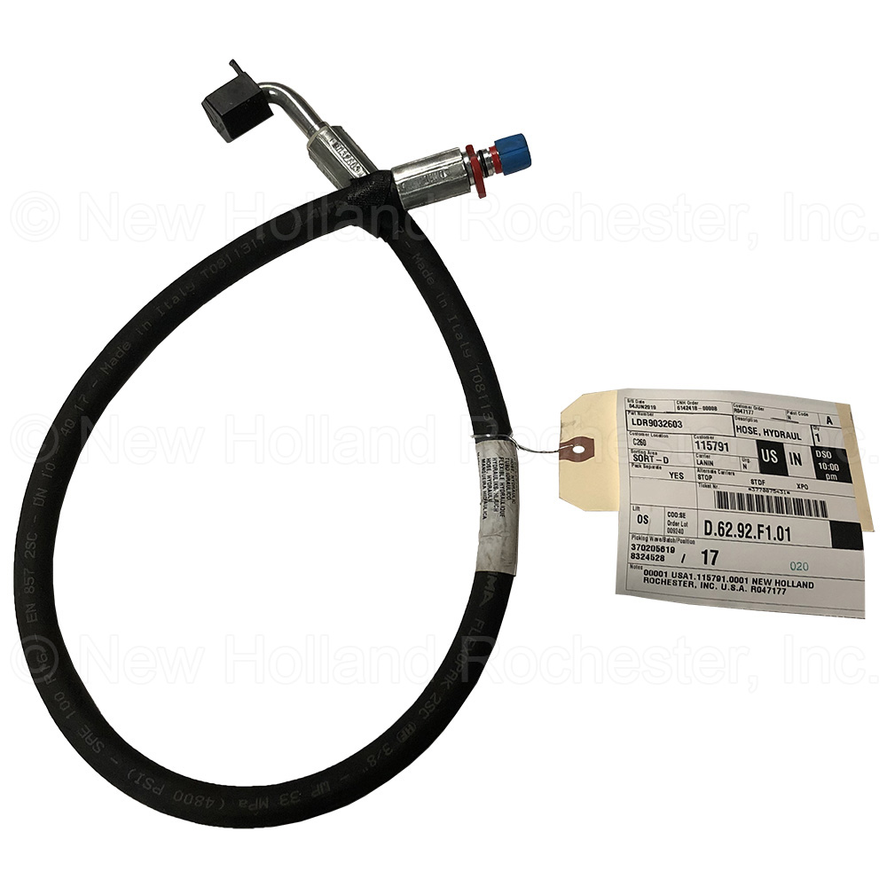 New Holland Hydraulic Hose Part LDR9032603 New Holland Rochester