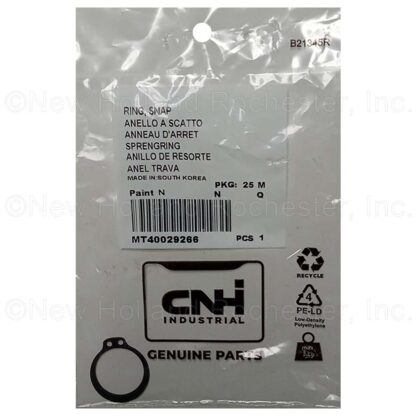 New Holland Snap Ring Part # MT40029266