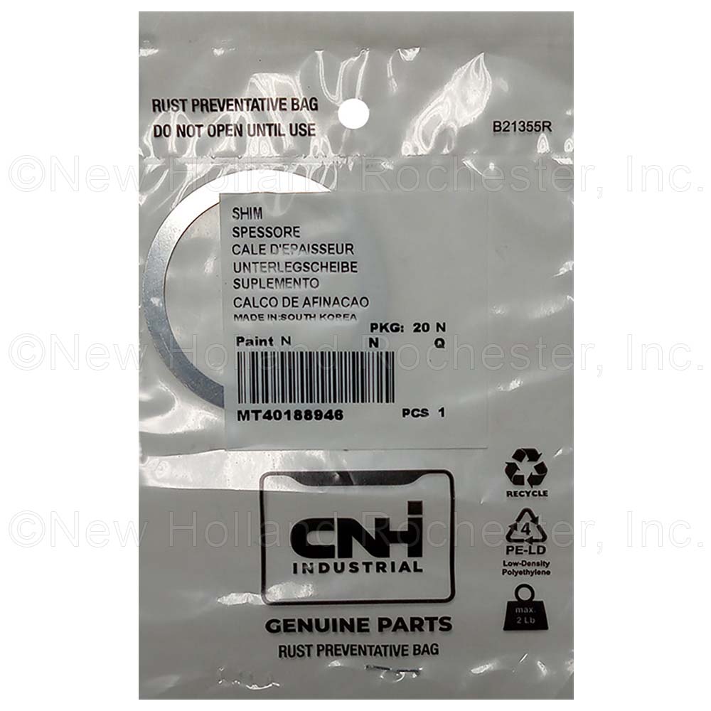 New Holland Shim Part # MT40188946 - Image 2