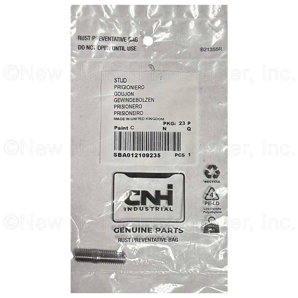 New Holland Stud Part # SBA012109235