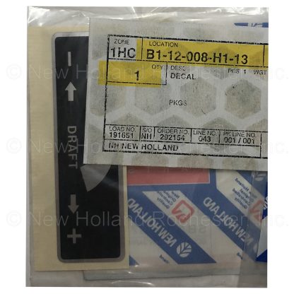 New Holland Decal Part # SBA390371300