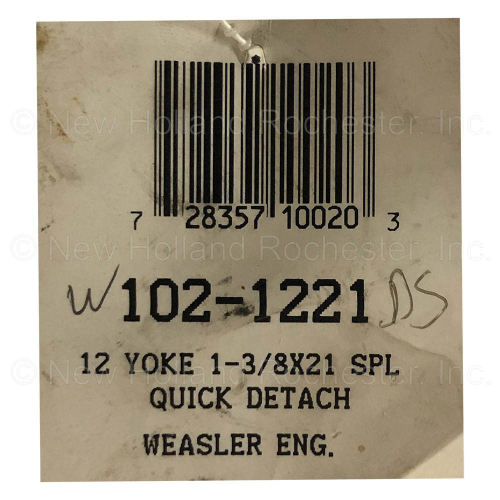 New Holland 1-3/8"-21 Spline 12 Series Yoke Part # W1021221DS - Image 3