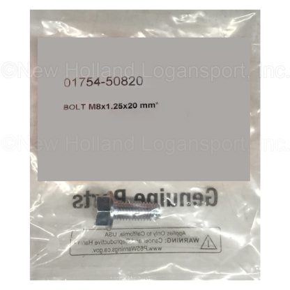 Kubota M8x1.25x20mm Bolt Part # 01754-50820