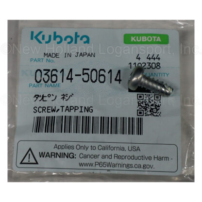 Kubota Tapping Screw 14mm Part # 03614-50614