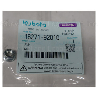 Kubota Nut Part # 16271-92010