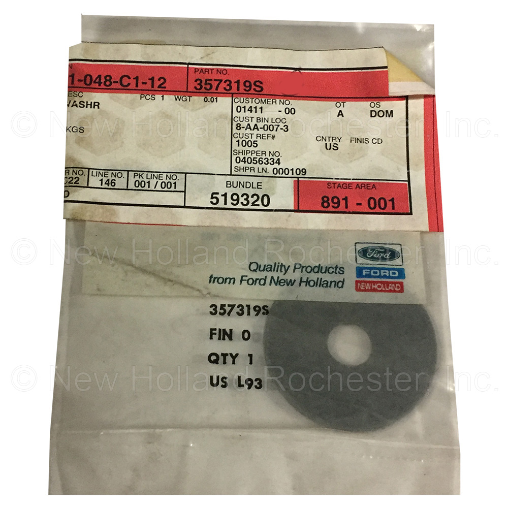 New Holland Washer Part # 357319S - Image 2