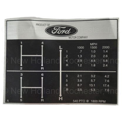 New Holland Decal Part # D0NN7B292A