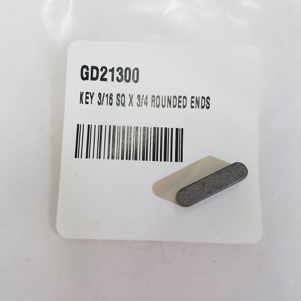 Kinze 3/16 SQ x 3/4 Rounded Ends Key Part # GD21300