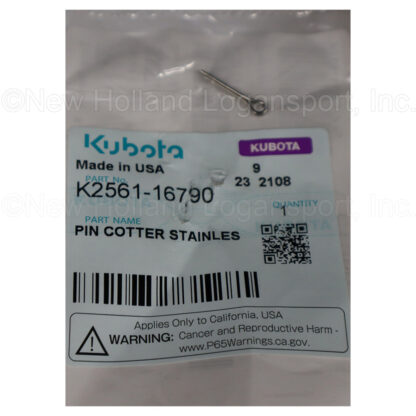 Kubota Stainless Cotter Pin Part # K2561-16790