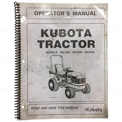 Kubota BX1500 BX1830 BX2230 Operator's Manual Part # K2571-71213